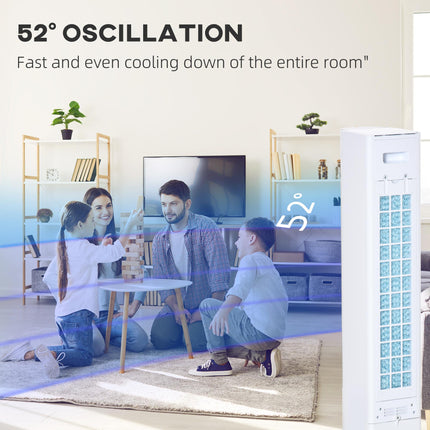 Bladeless Evaporative Air Cooler with Remote Control for 20㎡ - White