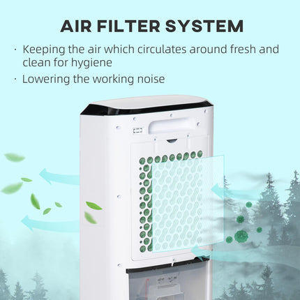 Portable Evaporative Air Cooler with Remote Control and 10L Tank - White