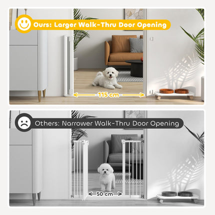 Retractable Safety Gate Dog Pet Barrier 115cm x 82.5cm - Grey