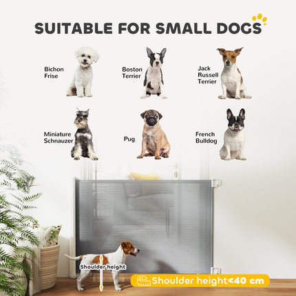 Retractable Safety Gate Dog Pet Barrier 115cm x 82.5cm - Grey