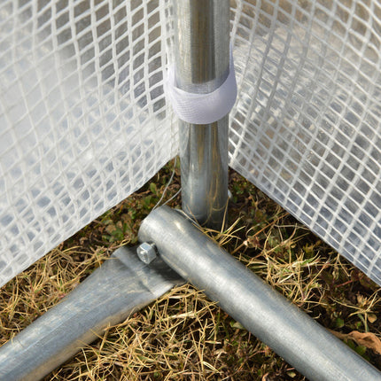 4 x 3 x 2 Metre Polytunnel Greenhouse with Steel Frame and Reinforced Cover - White
