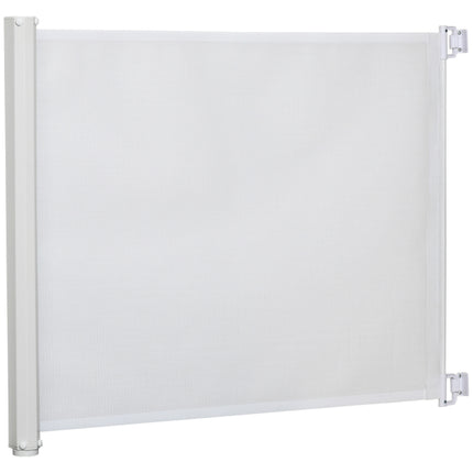 Retractable Dog Stair Gate 115 x 82.5 cm for Doorway, Hallway - White