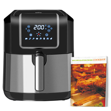6.5L Digital Air Fryer Oven with Adjustable Temperature Control - Black