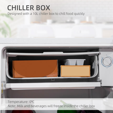 91 Litre Under Counter Fridge with Chiller Box - White