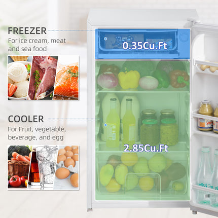91 Litre Under Counter Fridge with Chiller Box - White