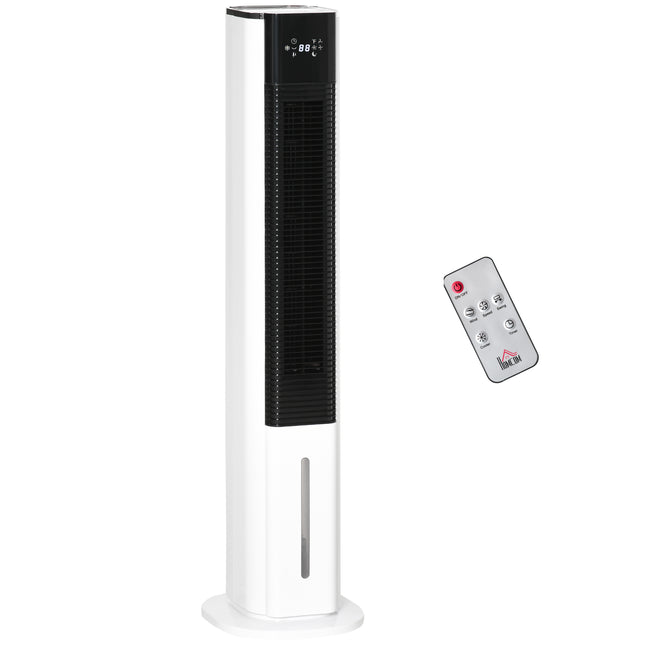 42 Inch Portable Air Cooler and Humidifier with Remote Control - White