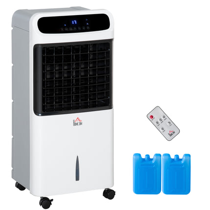 32 Inch Mobile Air Cooler with Remote Control and 12L Tank - White