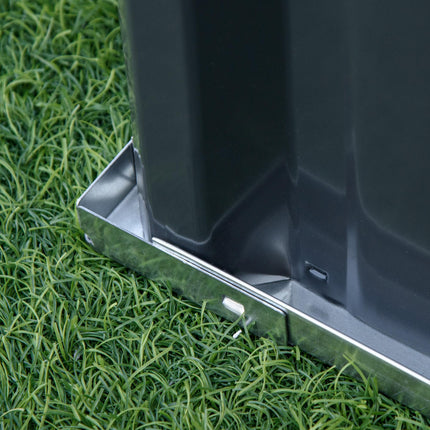 Large Metal Raised Garden Bed with Open Bottom and Gloves Set 258cm x 90cm - Dark Grey