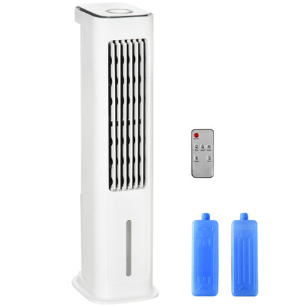 Evaporative Air Cooler with Remote Control and Timer for 20m² Rooms - White