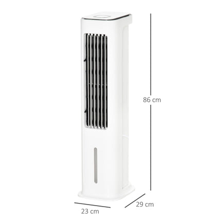 Evaporative Air Cooler with Remote Control and Timer for 20m² Rooms - White