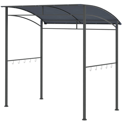 2 Metre BBQ Grill Gazebo Tent with Metal Frame and Canopy - Grey