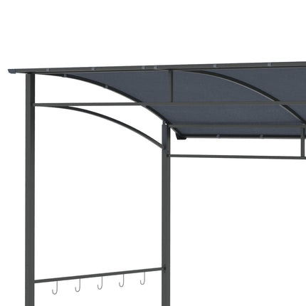 2 Metre BBQ Grill Gazebo Tent with Metal Frame and Canopy - Grey