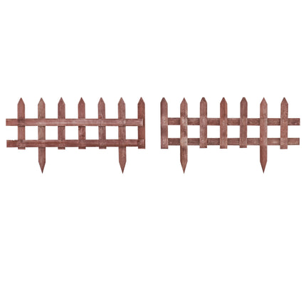 Set of 12 Wooden 60cm Garden Fence Pieces