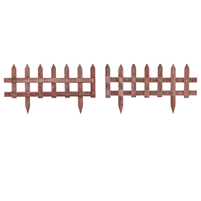 Set of 12 Wooden 60cm Garden Fence Pieces