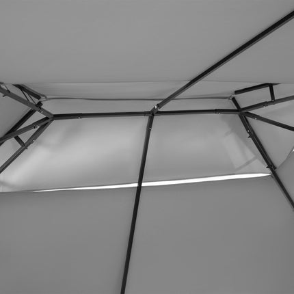 4m x 3m Metal Gazebo Canopy Party Tent with Curtains and Sidewalls - Dark Grey