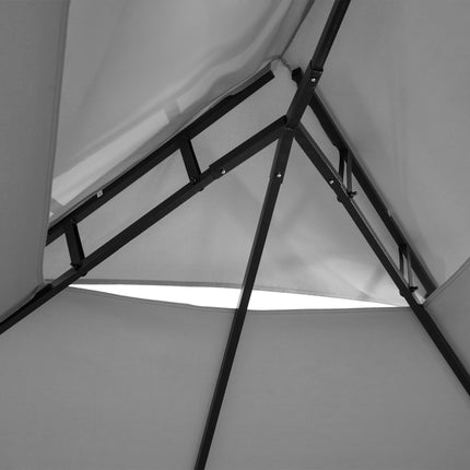 4m x 3m Metal Gazebo Canopy Party Tent with Curtains and Sidewalls - Dark Grey