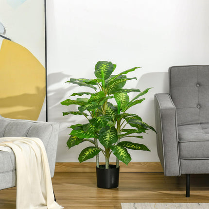 Artificial Evergreen Tree 95cm in Nursery Pot for Indoor Outdoor Décor - Green
