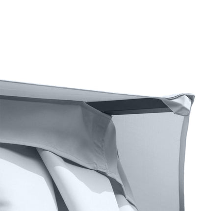Hexagon 6 Panel Gazebo Canopy with 2-Tier Roof and Side Panel - Grey