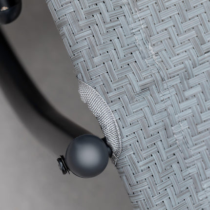 Zero Gravity Rocking Lounge Chair with Removable Pillow Rattan Effect Patio Recliner - Grey