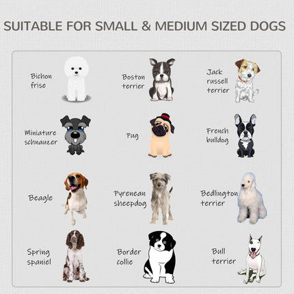 Furniture Style Dog Crate with Double Doors and Locks for Small & Medium Dogs - Grey
