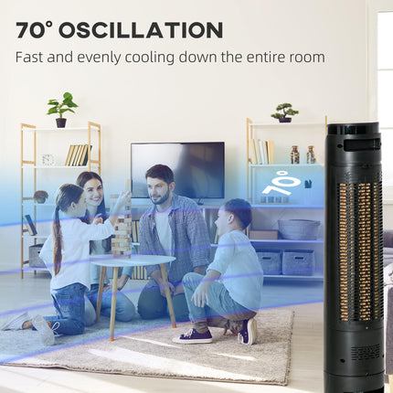 42 Inch Ice Cooling Tower Fan with Remote Control and Oscillation - Black