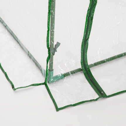 Walk-In Tunnel Greenhouse 200x100x80cm with Steel Frame and Transparent PE Cover - Green
