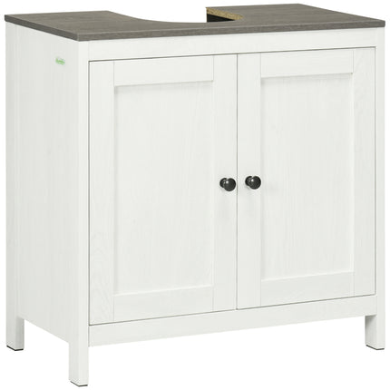Under Sink Bathroom Storage Cabinet with Adjustable Shelf - Antique White