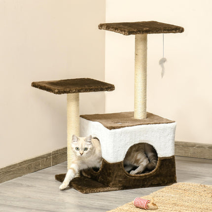 Cat Tree Tower for Indoor Cats Kitten House Scratching Posts with Condo Perch In
