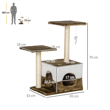 Cat Tree Tower for Indoor Cats Kitten House Scratching Posts with Condo Perch In