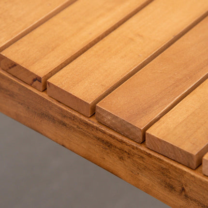 2 Seater Wooden Garden Bench with Weather-Resistant Natural Finish