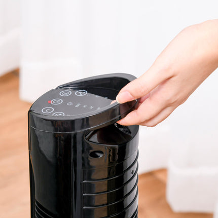 Freestanding Tower Fan with 3 Speeds, 3 Modes, 7.5h Timer & 70° Oscillation - Black