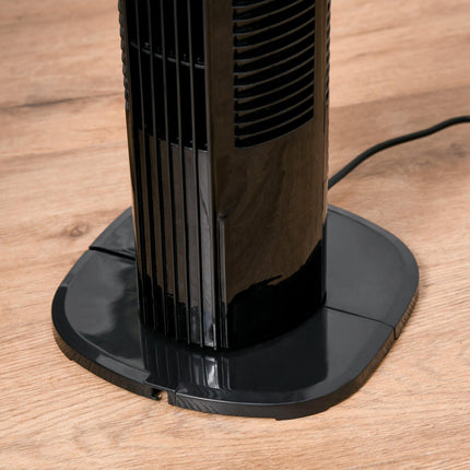 Freestanding Tower Fan with 3 Speeds, 3 Modes, 7.5h Timer & 70° Oscillation - Black