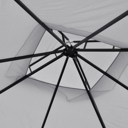 3x3 Metre Garden Gazebo with Mesh Sides and Metal Frame - Light Grey