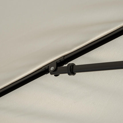 Aluminium Patio Parasol 2m x 1.25m with Tilt - Beige