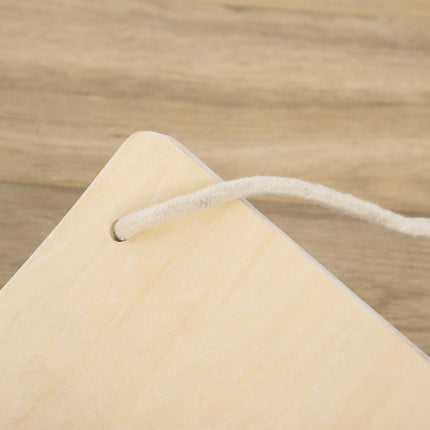 Wood Wobble Balance Board with Ropes for Full Body Workout - Natural