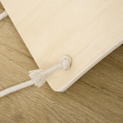 Wood Wobble Balance Board with Ropes for Full Body Workout - Natural