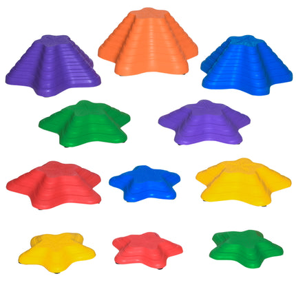 11 Piece Kids Balance Stepping Stones Set Starfish Non Slip - Blue