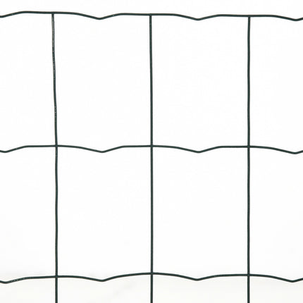 61cm x 1000cm Foldable PVC Coated Chicken Wire Mesh Garden Fence Roll for Poultry and Rabbits - Green