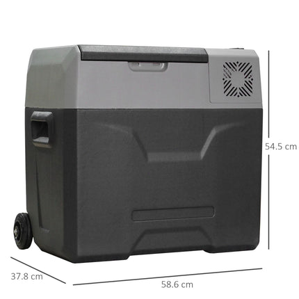 Portable 50 Litre Dual Use Fast Cooling Car Refrigerator - Grey