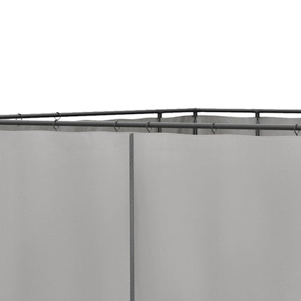 3 x 3m Universal Gazebo Sidewall Set with 4 Panels, Hooks & C-Rings for Pergolas & Cabanas - Light Grey