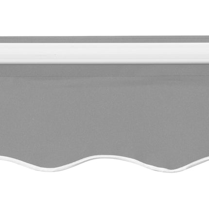Lightweight Manual Window Awning Canopy 295x200 cm with Aluminium Frame - Light Grey