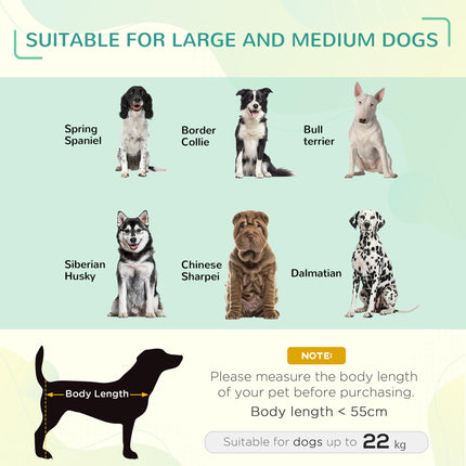 Elevated Cooling Raised Cot-Style Pet Bed for Medium to Large Dogs 110x75x20 cm - Black