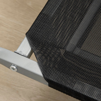 Elevated Cooling Raised Cot-Style Pet Bed for Medium to Large Dogs 110x75x20 cm - Black