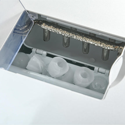 Countertop Ice Maker Machine with 3L Water Dispenser Tank - Silver