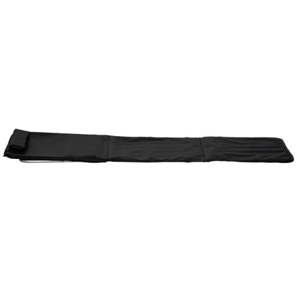 Set of 2 Foldable Garden Beach Chair Mats with Adjustable Back, Metal Frame & Head Pillow - Black
