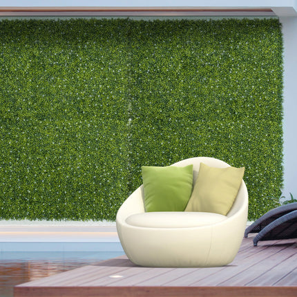 12PCS Artificial Boxwood Wall Panels 50x50cm Milan Grass Privacy Fence Screen - Green
