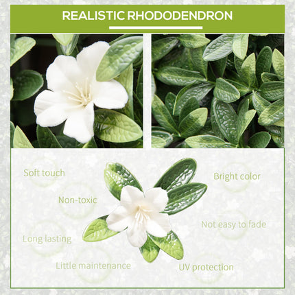 12PCS Artificial Boxwood Wall Panels 20" x 20" Rhododendron Privacy Fence Screen - Green