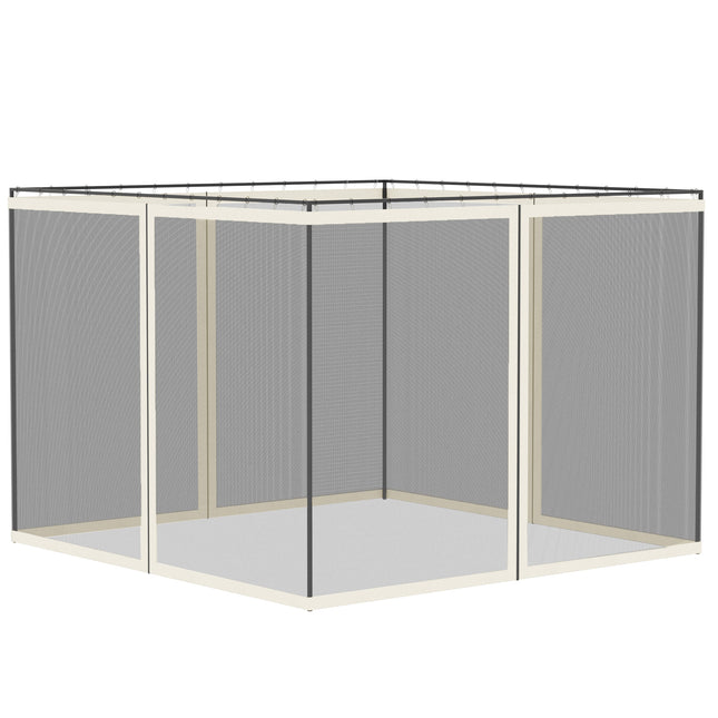 Universal Replacement Mesh Sidewall for 10x10 Gazebo Canopy - White