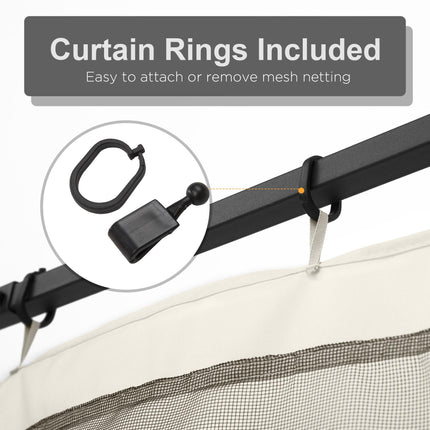 Universal Replacement Mesh Sidewall for 10x10 Gazebo Canopy - White