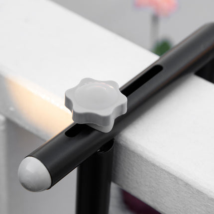 Adjustable Folding Balcony Hanging Table Wall Mount Desk for Patio and Garden - Black